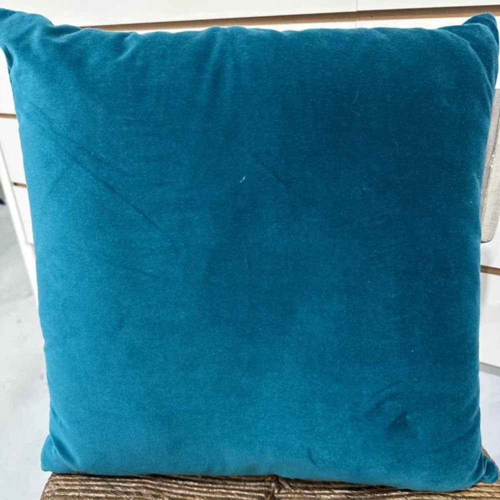 World Market Teal Velvet Throw Pillow Cover